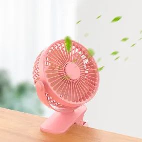 Usb rechargeable electric mini fan with clip