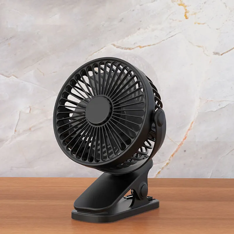 Usb rechargeable electric mini fan with clip