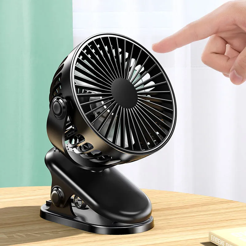 Usb rechargeable electric mini fan with clip