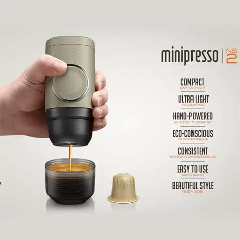 Wacaco Minipresso NS2 | Portable capsule Espresso Maker