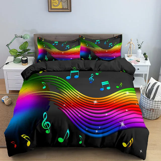 Yeknu 3D Printing Bedding Set Luxury Duvet Cover With Pillowcase Quilt Cover Queen King Bedding Starry Sky Pattern Comforter Cover