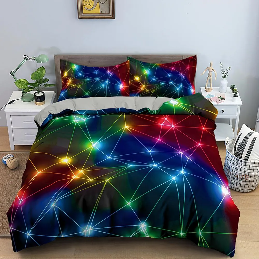 Yeknu 3D Printing Bedding Set Luxury Duvet Cover With Pillowcase Quilt Cover Queen King Bedding Starry Sky Pattern Comforter Cover